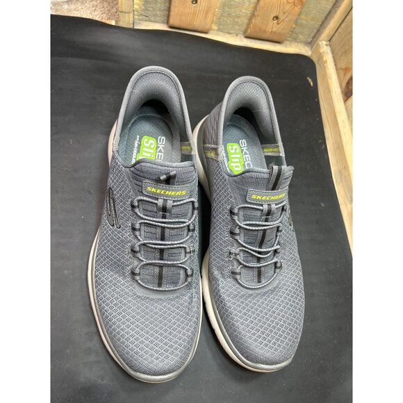 Skechers Slip-Ins Hands-Free Mens Sneakers Size 8 Gray Mesh Athletic Shoes - Picture 3 of 9